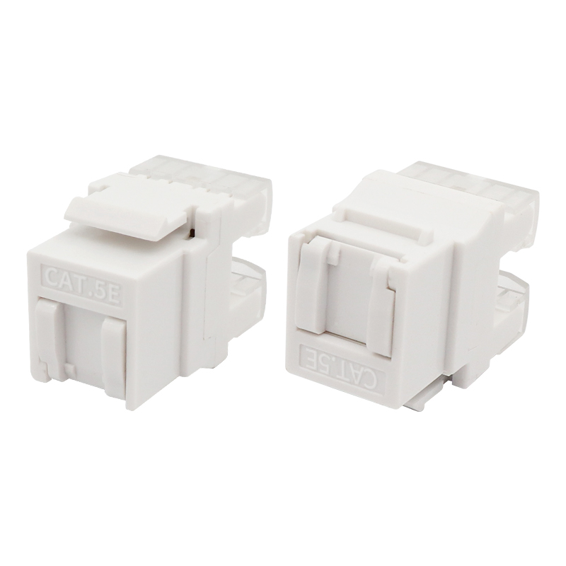 Cat5e UTP 180 de grade pumn pe Keystone Jack cu ușă de praf