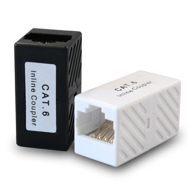 CAT6 neînsemnat de 180 grade RJ45 Cuplator inline feminin