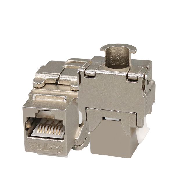 Cat6a aliaj de zinc protejat de 180 de grade Toolless Keystone Jack