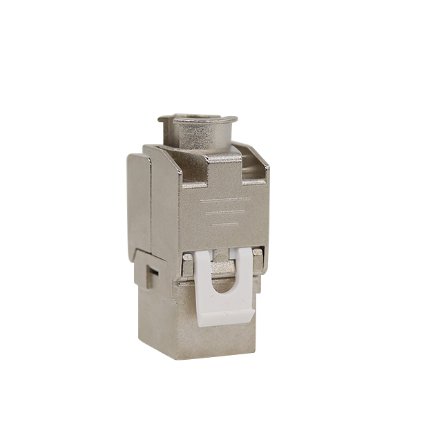 CAT6A STP Zinc Alloy 180 Grad Toolless Keystone Jack