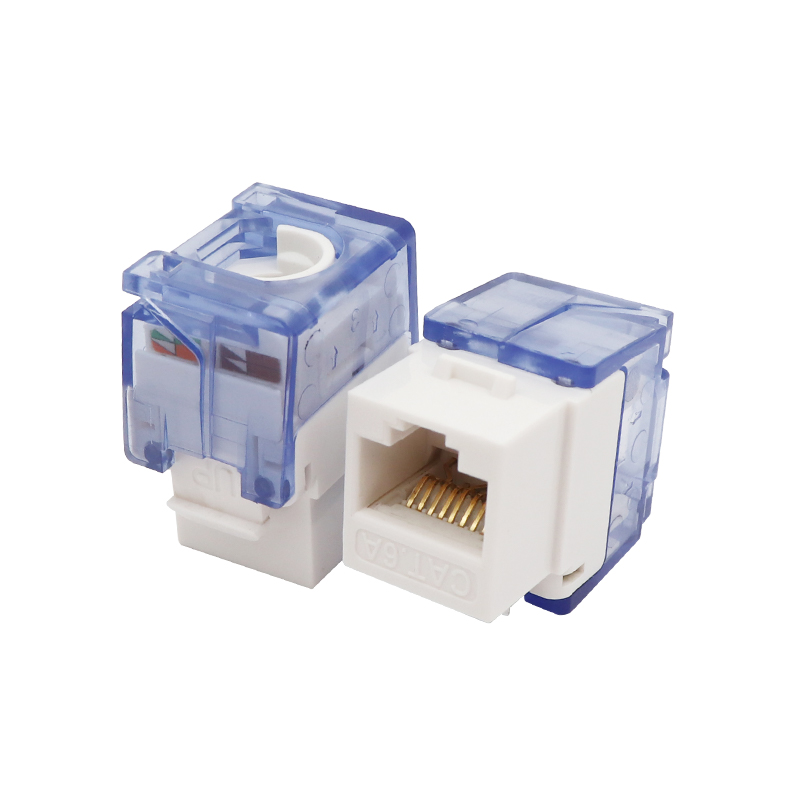 Cat6a neînsemnată de 180 de grade, fără instrumente, jack-ul Keystone
