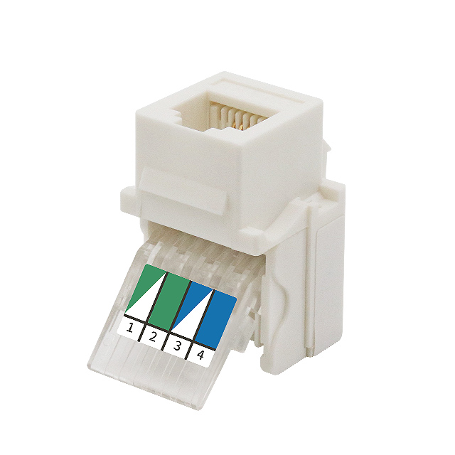 CAT3 RJ11 6P4C 90 de grade UTP Toolless Keystone Jack