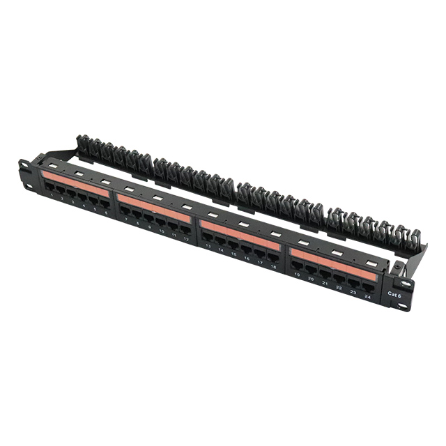 Nou Panoul de plasture de pumn de la 19''1U 24 PORT6 PORT6 PUTP PUNCH PUNCH PUNCT cu manager de cablu