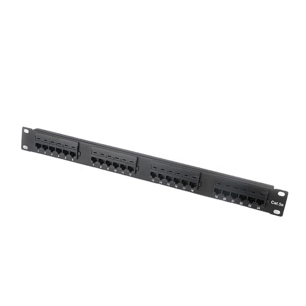 19'1U 24 Port Cat5e UTP Punch Down Patch Panou